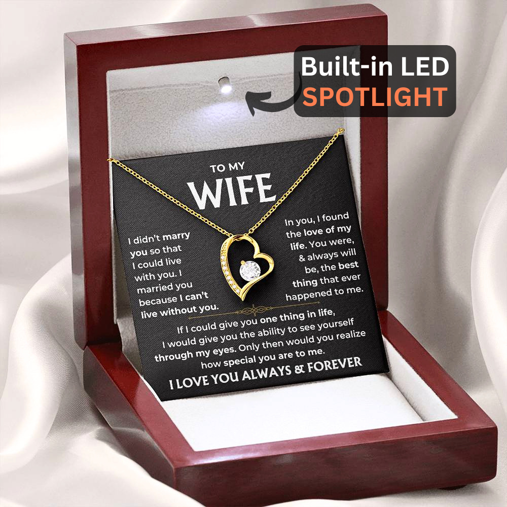 To My Wife Necklace - "Love of My Life" Forever Love Wife Gift Set - WF02v2