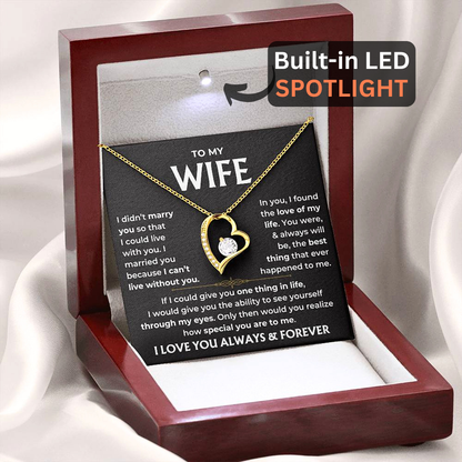 To My Wife Necklace - "Love of My Life" Forever Love Wife Gift Set - WF02v2