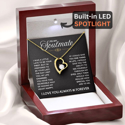 To My Soulmate Necklace - "You Changed My Life" Love Knot Soulmate Gift Set - SM03v2