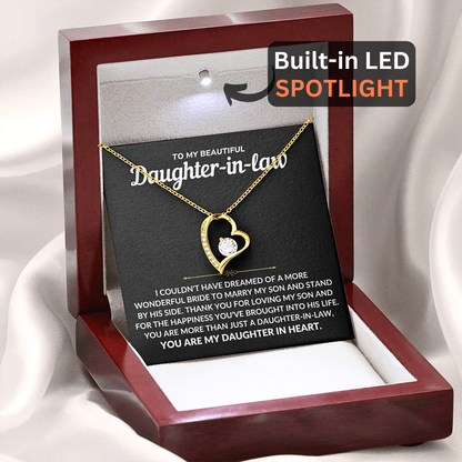 Daughter-in-Law Necklace Gift Set - "Wonderful Bride" Forever Love Daughter-in-Law Gift - DL02