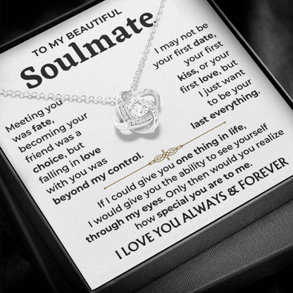 To My Soulmate - "You Are Special To Me" Love Knot Necklace Gift Set - SM01