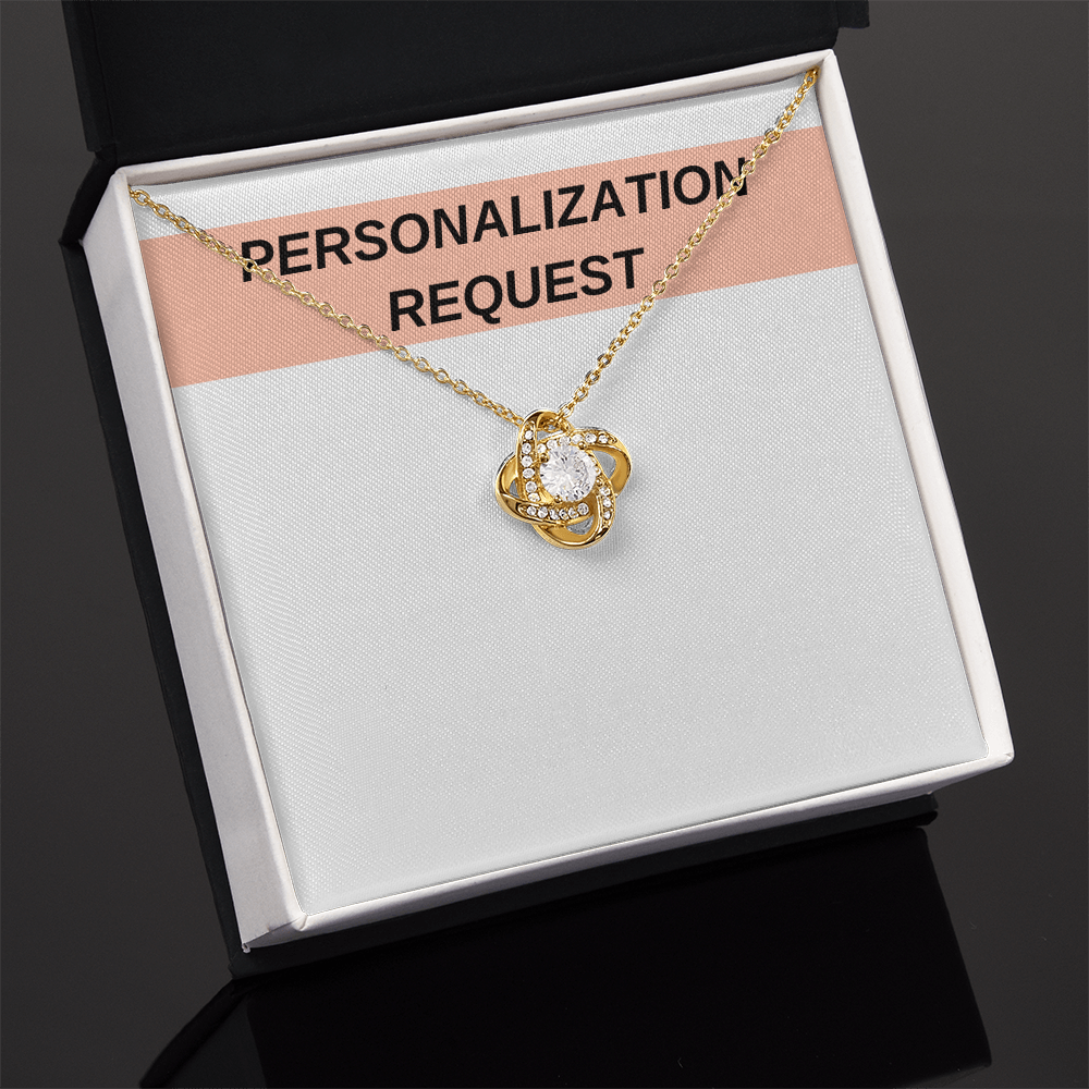 [PERSONALIZED] To My Bonus Daughter - "My Family Forever" Love Knot Necklace Gift Set - BD06 - AWSW