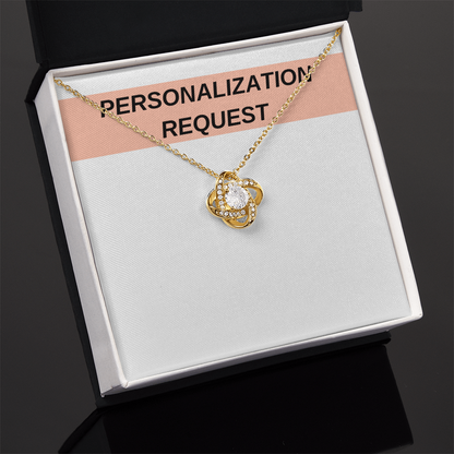[PERSONALIZED] To My Bonus Daughter - "My Family Forever" Love Knot Necklace Gift Set - BD06 - AWSW